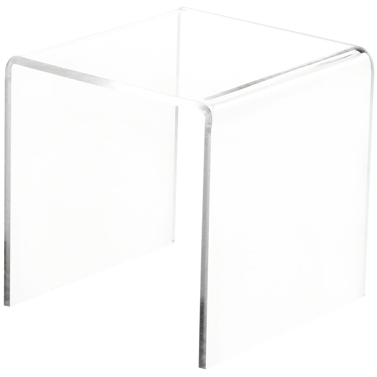 Plymor Clear Acrylic Square Display Riser, 5" H x 5" W x 5" D (3/16" thick)